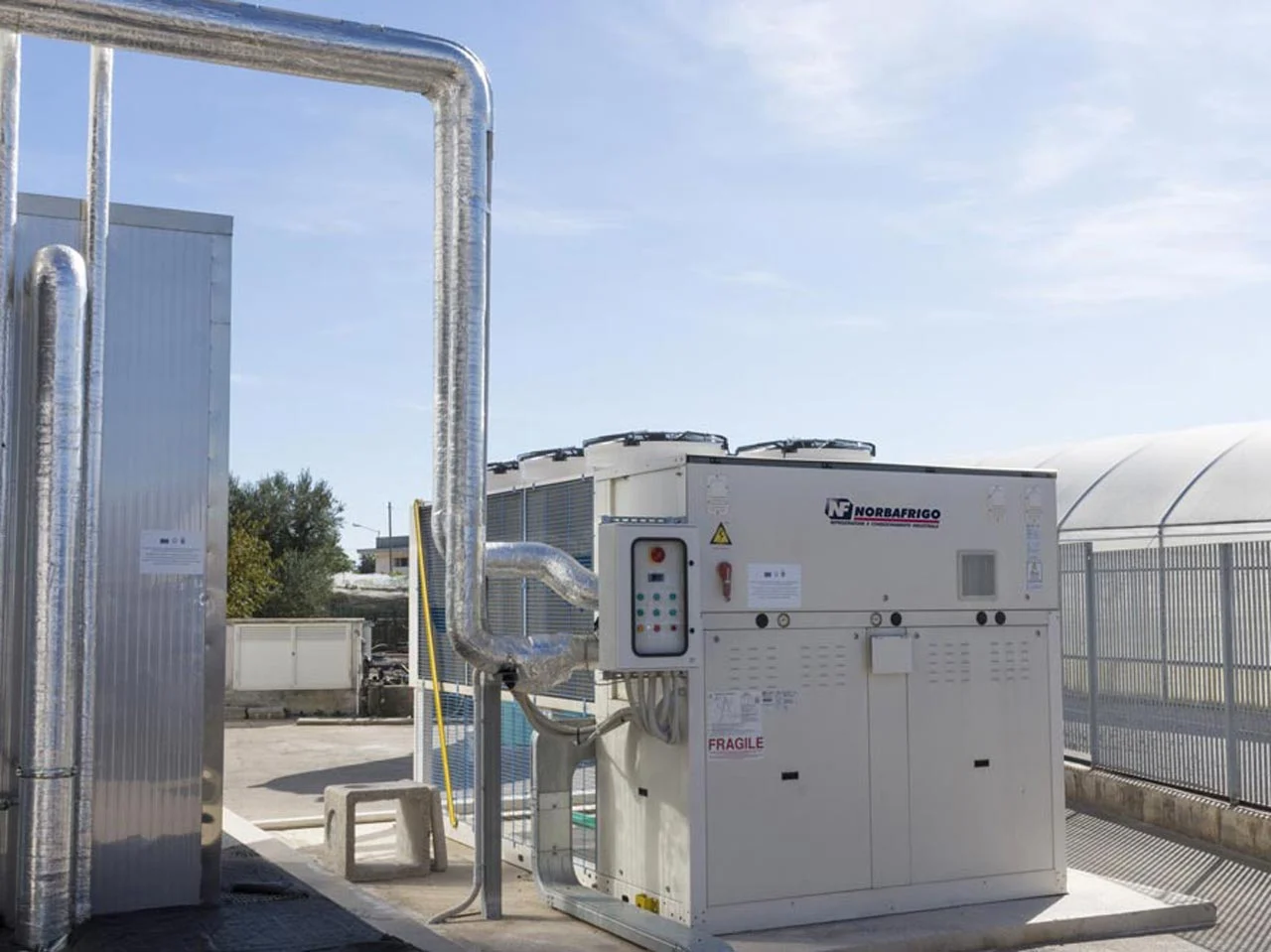 chiller industriale per industria ortofrutticola installato dalla Norbafrigo